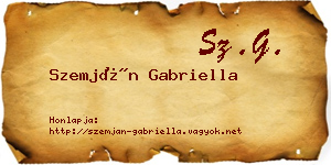 Szemján Gabriella névjegykártya