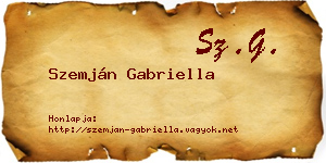 Szemján Gabriella névjegykártya